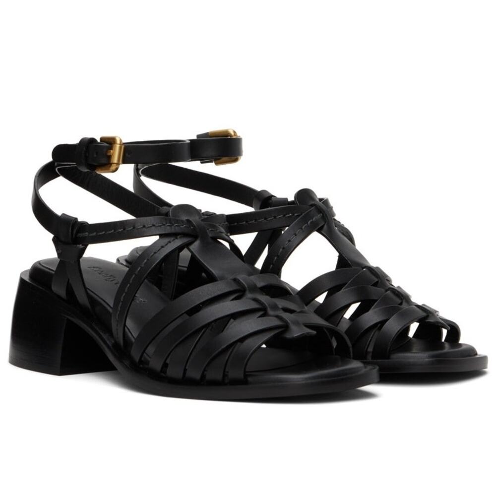 See by Chloe Wraparound Heel Sandals Leather Preppy Casual Office Fall Boho 9.5